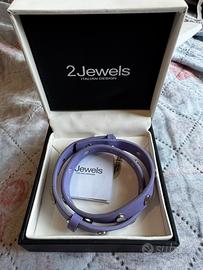 Bracciale in pelle viola 2 Jewels