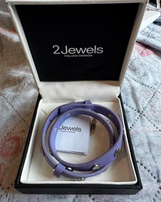 Bracciale in pelle viola 2 Jewels