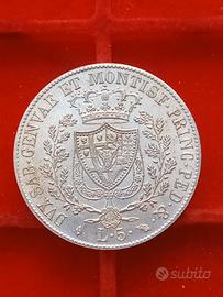 REGNO DI SARDEGNA - CARLO FELICE - 5 LIRE 1824 