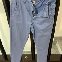Pantaloni slim chino + cintura beige bambino