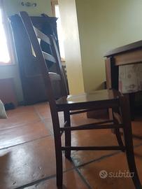 6 Sedie in legno massello