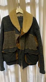 Giacca Iceberg bomber scamosciata e lana