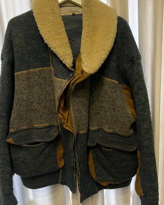 Giacca Iceberg bomber scamosciata e lana