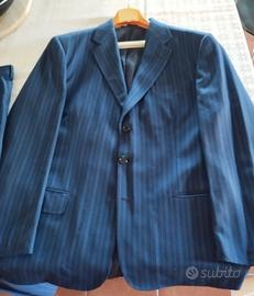 Vestito completo a righe blue