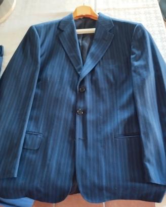 Vestito completo a righe blue