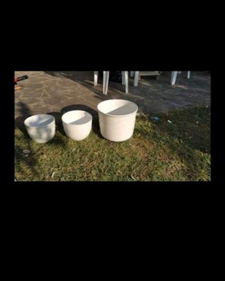 Tris vasi ceramica anni 80
