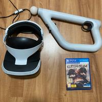 vr playstation,aim controller e gioco bravo team