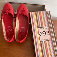 Ballerine rosse pelle