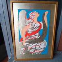 Fiume, serigrafia su lastra,firmata con sigillo