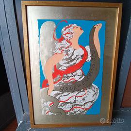 Fiume, serigrafia su lastra,firmata con sigillo