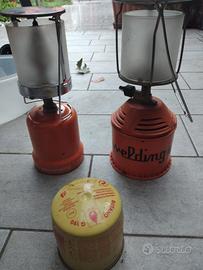 DUE LAMPADE A GAS E RICARICA DA CAMPEGGIO