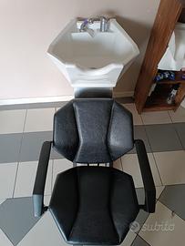 Lavatesta professionale parrucchiere con sedile!!