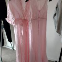 camicia e vestaglia da notte lunga puro cotone 