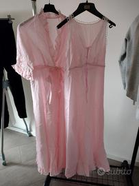 camicia e vestaglia da notte lunga puro cotone 