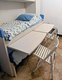 Cameretta a ponte "Salvaspazio" con Doppia Scriv.