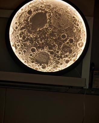 lampada a parete Luna effetto 3d