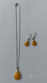 SET CATENINA ARGENTO 925 + CIONDOLO E ORECCHINI