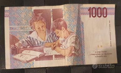 Banconota 1000 lire anno 1990