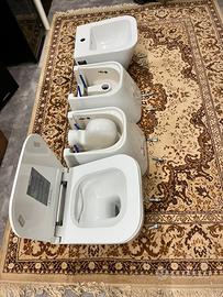 Sanitari sospesi.2 WC + 2 Bidet sospesi GloboStone