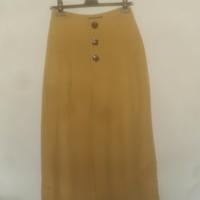 pantalone a gamba ampia giallo senape NUOVI