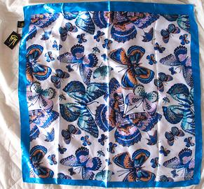 Foulard Gai Mattiolo seta cm 84 x cm 86 nuovo