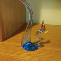 cigno di vetro lavorato 15 cm 