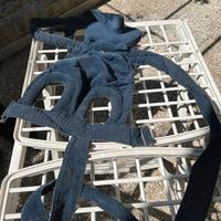 Porte enfant vintage velluto blu morbido no ferro