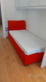 Letto contenitore rosso