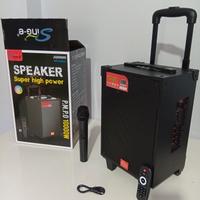 Cassa bluetooth portatile karaoke 10000 watt pmpo 