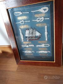 quadro con nodi e veliero