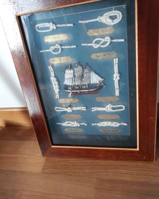 quadro con nodi e veliero