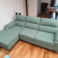 Divano Letto con Penisola e contenitore Eros