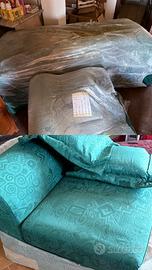 Divano 3 posti + Poltrona Nuovi con cuscini