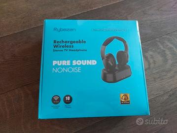Cuffie wireless con base ricarica trasformatore tv