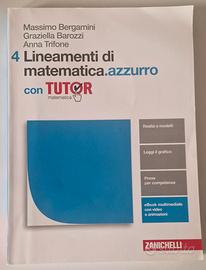 Lineamenti di matematica 4 - azzurro con tutor