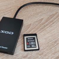 Scheda XQD Sony 32 gb con Lettore 