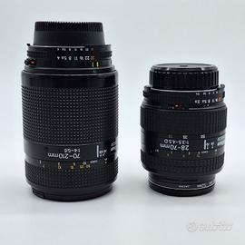 2 obiettivi Nikon 28-70 e 70-210mm 