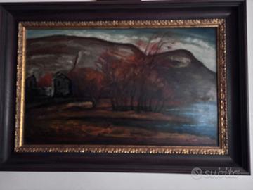 Quadro olio su tavola Enrico De Cilia