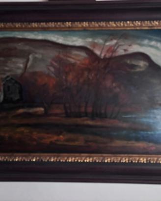 Quadro olio su tavola Enrico De Cilia