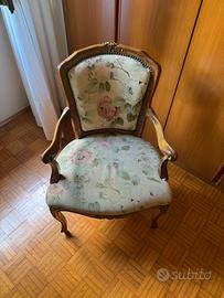 Sedia in noce stile luigi filippo