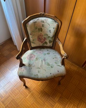 Sedia in noce stile luigi filippo