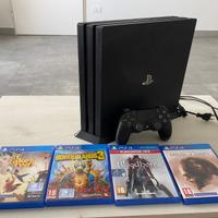 PS4 Pro 1To + 1 controller + 4 videogiochi