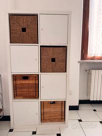 Mobile contenitore KALLAX bianco 8 scomparti con a