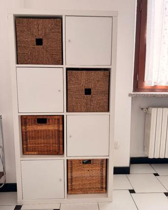 Mobile contenitore KALLAX bianco 8 scomparti con a