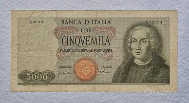 Banconota 5000 Lire “Colombo” - I tipo