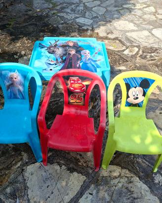 Tavolino e sedie bambini
