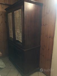 Mobile vetrina con cucina più lavello +frigo