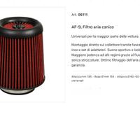 Filtro aria  CONICO AF-9