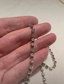 Elegante cintura con strass 100cm