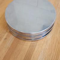 Anello circolare due fondi in acciaio inox,